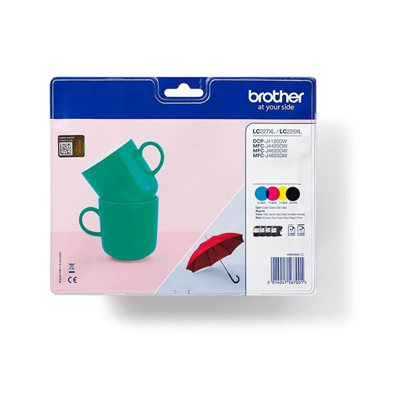 5014047567001-Brother LC225XL/LC227XL - Pack de 4 - noir, cyan, magenta, jaune - cartouche d'encre origin-P_79396510_7-5