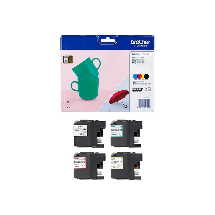 5014047567001-Brother LC225XL/LC227XL - Pack de 4 - noir, cyan, magenta, jaune - cartouche d'encre origi-P_79396510_8-11
