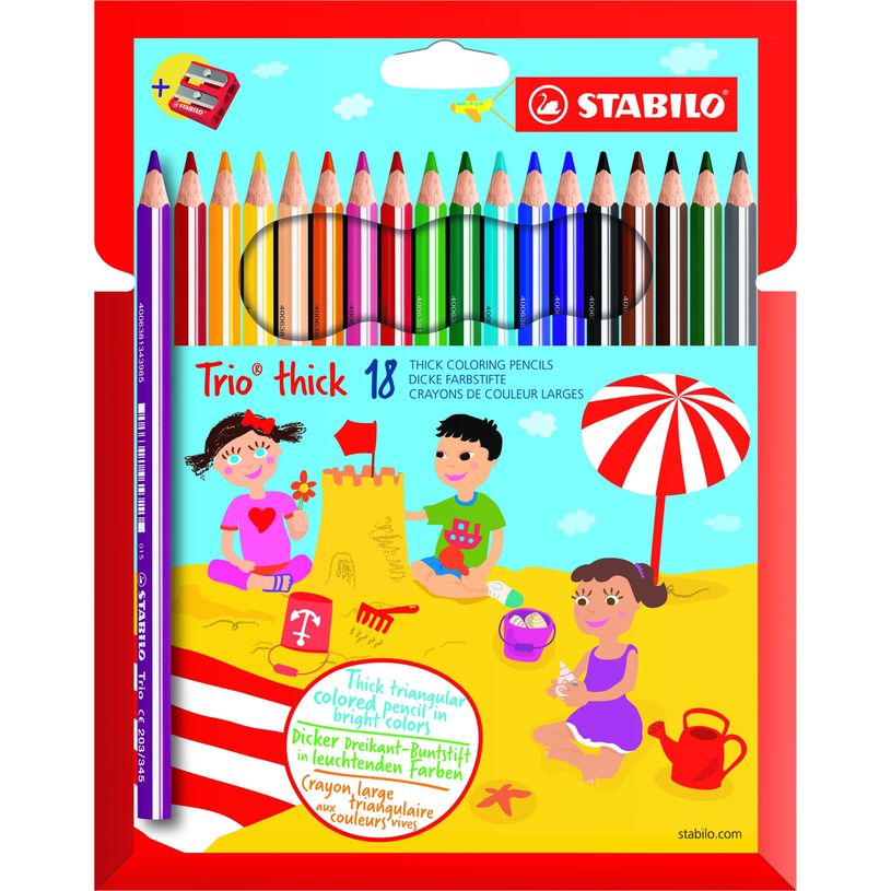 4006381357784-STABILO Trio thick - 18 crayons de couleur + 1 taille crayon-P_79396632_1-0
