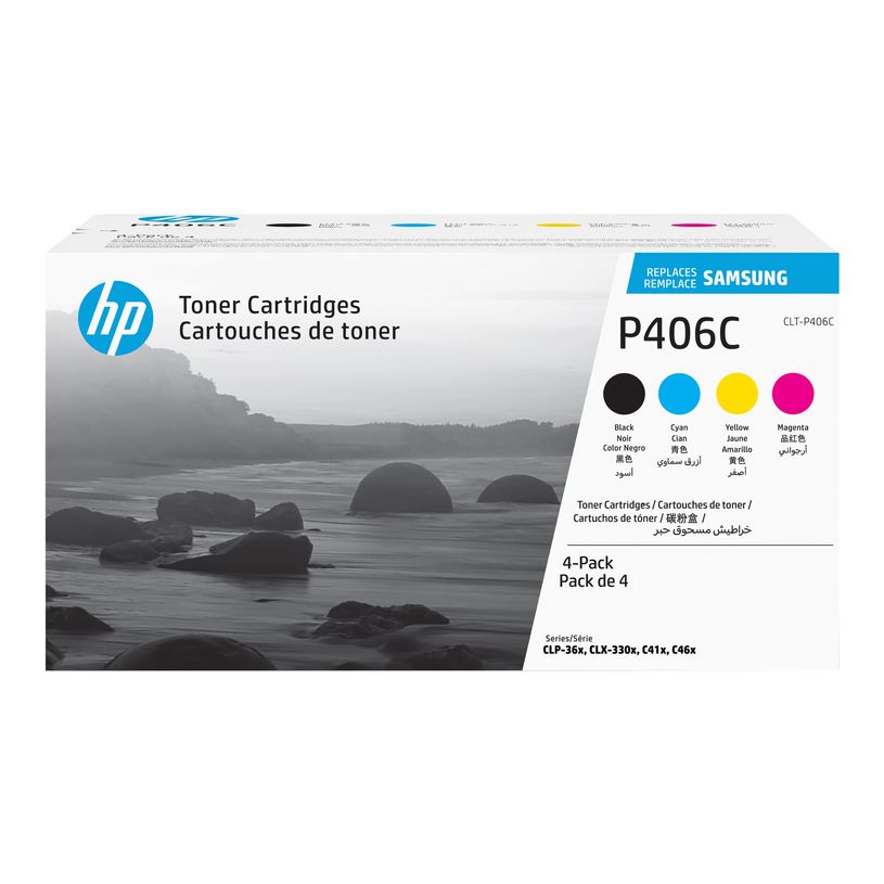 8806085816572-Samsung CLT-P406C - Pack de 4 - noir, cyan, magenta, jaune - cartouche laser d'origine-P_79396953_3-1