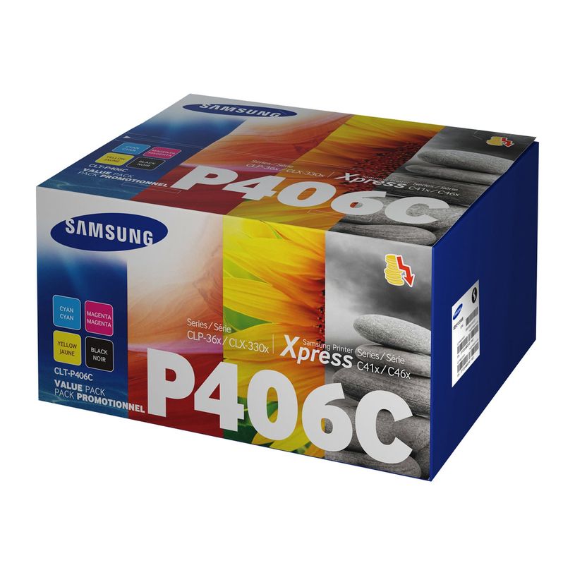 8806085816572-Samsung CLT-P406C - Pack de 4 - noir, cyan, magenta, jaune - cartouche laser d'origine-P_79396953_4-2