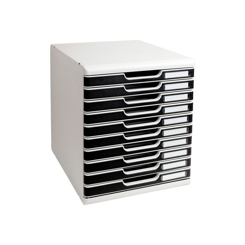 0000000048156-Exacompta Modulo - Module de classement 10 tiroirs - gris lumière/noir-P_79396955_1-0