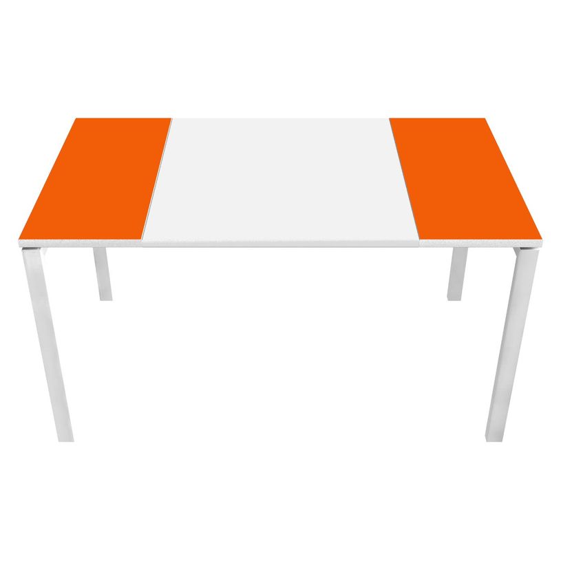 3660141220186-Table de réunion EASYDESK - L220 x P114 x H75 cm - blanc/orange-P_79397007_1-0