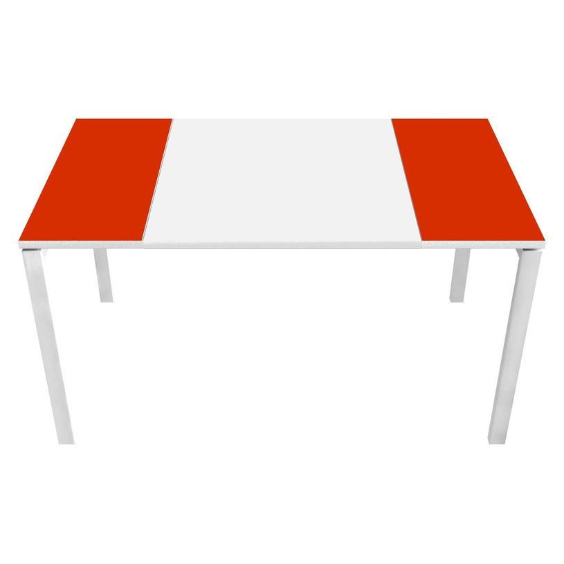 3660141220216-Table de réunion EASYDESK - L220 x P114 x H75 cm - blanc/rouge-P_79397010_1-0