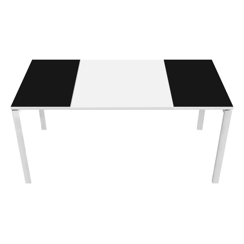 3660141250848-Bureau droit EASYDESK - L160 x P80 cm  - Blanc/noir-P_79397025_1-0