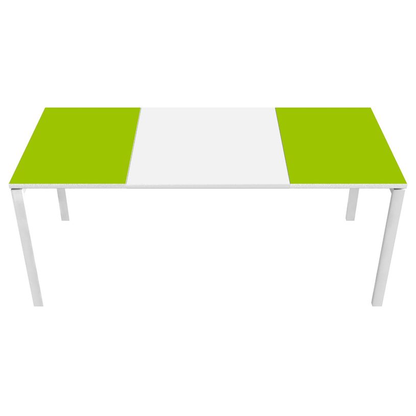 3660141250954-Bureau droit EASYDESK - L180 x P80 cm  - Blanc/vert-P_79397034_1-0