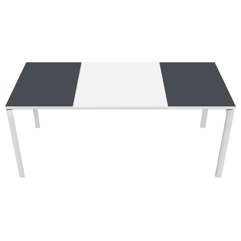 3660141250961-Bureau droit EASYDESK - L180 x P80 cm  - Blanc/anthracite-P_79397035_1-0