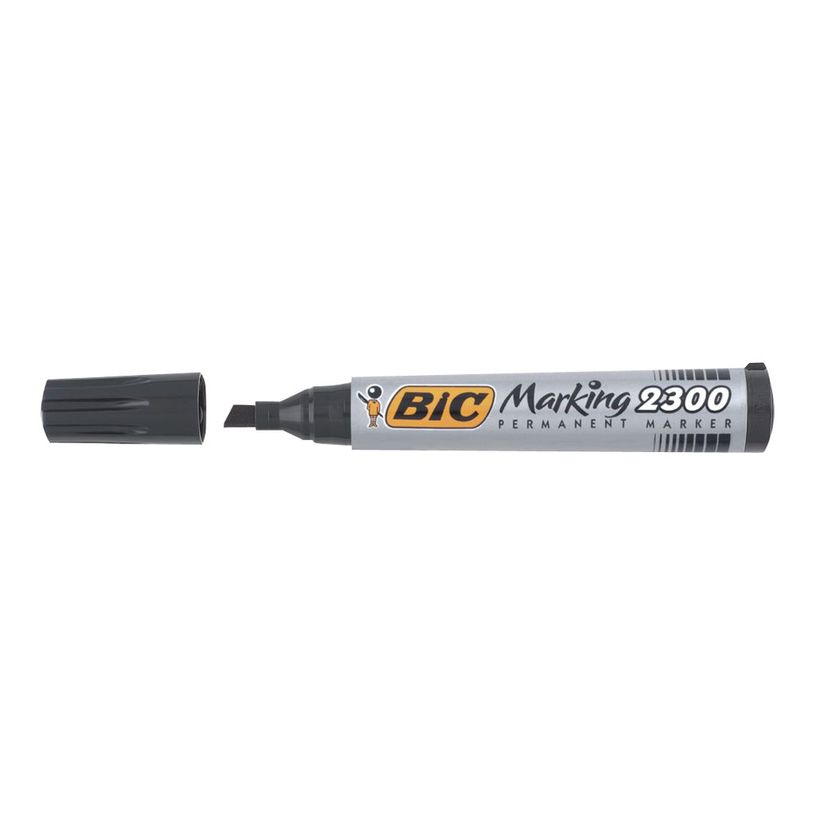 3086122300096-BIC 2300 - Marcador - permanente - para cristal, plástico, cartón - negro - tinta con base de alcohol-P_79397292_8-5