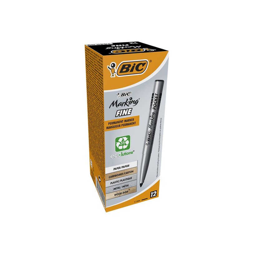 3086121445095-BIC MARKING Pocket 1445 - Pack de 12 marqueurs permanents - pointe ogive - noir-P_79397293_8-5