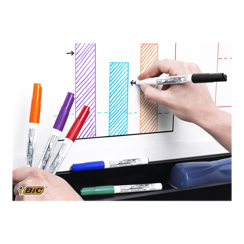 2012349451007-BIC VELLEDA 1741 - Boîte de 12 marqueurs effaçables - pointe ogive - noir-P_79397298_6-5