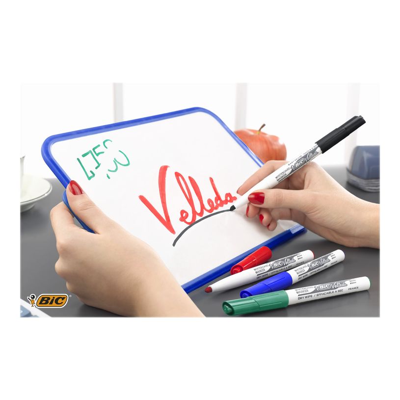 2012349451007-BIC VELLEDA 1741 - Boîte de 12 marqueurs effaçables - pointe ogive - noir-P_79397298_7-6