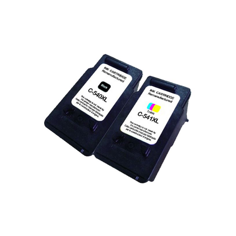 3584770888831-Cartouche remanufacturée Canon PG-540XL/CL-541XL - pack de 2 - noir, cyan, magenta, jaune - Uprint--1