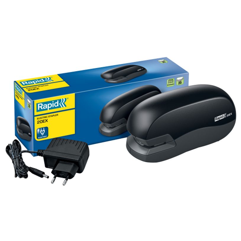 4051661010866-Rapid - Agrafeuse électrique Fixativ 20EX noir - capacité de 20 feuilles - agrafes 24/6 o-P_79397310_8-4