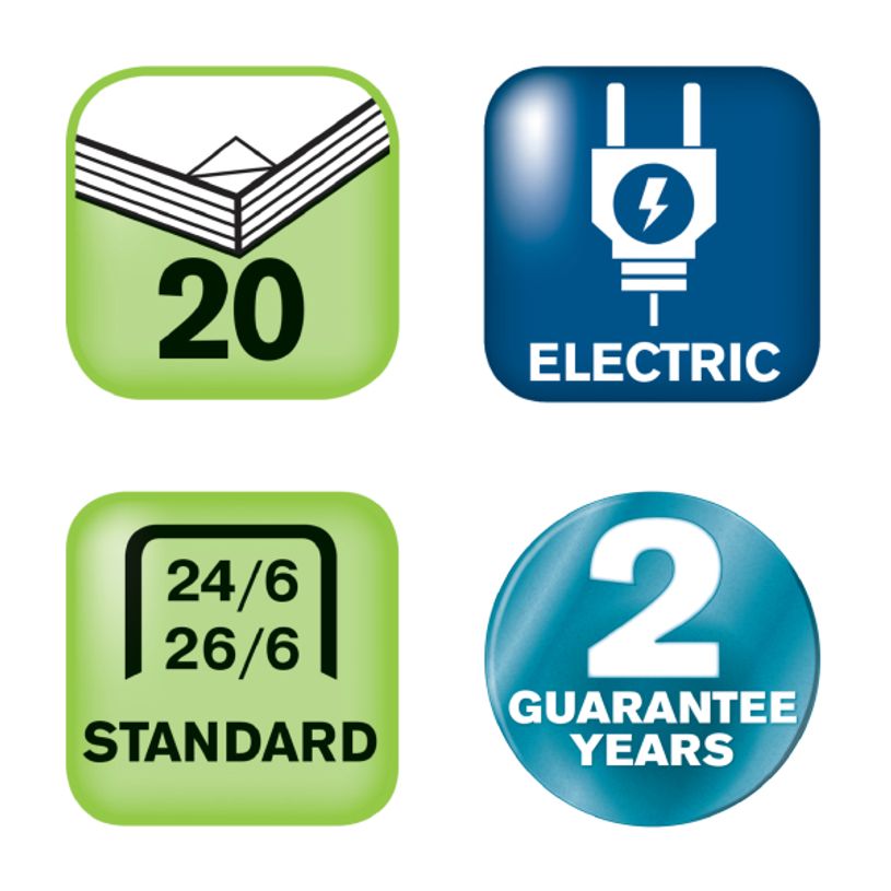 4051661010866-Rapid - Agrafeuse électrique Fixativ 20EX noir - capacité de 20 feuilles - agrafes 24/6 o-P_79397310_9-5