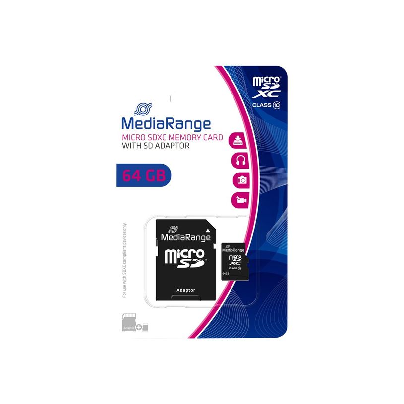 4260283113477-MediaRange - carte mémoire 64 Go - Class 10 - micro SDXC-P_79397312_3-2
