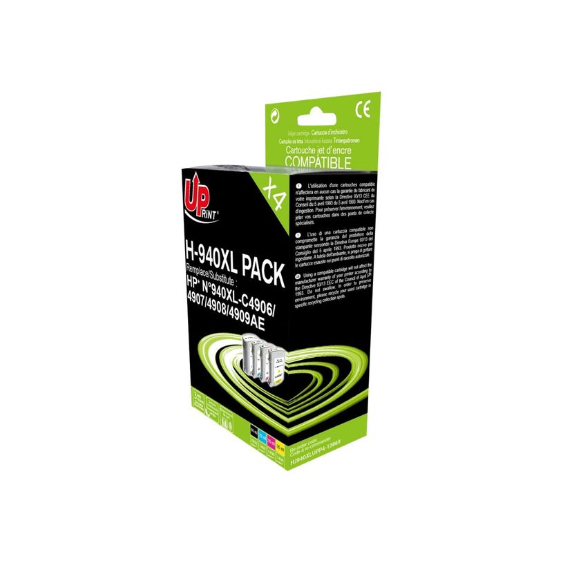 3584770891022-Cartouche remanufacturée HP 940XL - pack de 4 - noir, cyan, magenta, jaune - Uprint-P_79397337_1-0