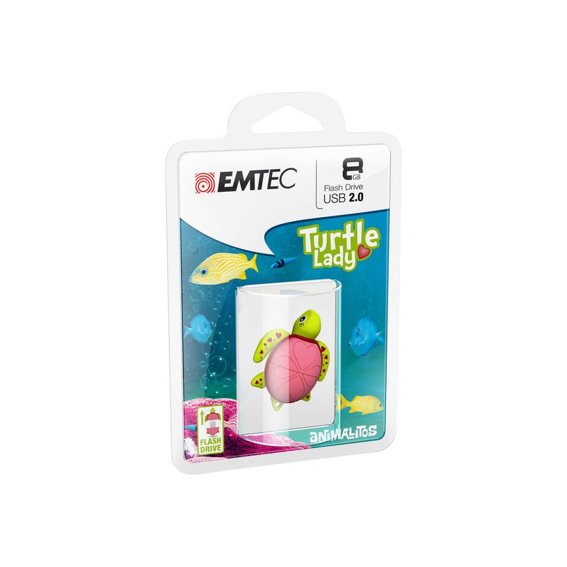 3126170114006-EMTEC Animalitos Marine Range M335 Lady Turtle - clé USB - 8 Go-P_79397399_7-6