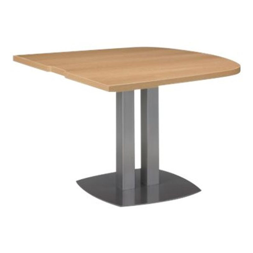 3483600219718-Table de réunion semi-ovale SLIVER - L102 x H75 x P115 - Chêne fil et blanc-P_79397494_1-0
