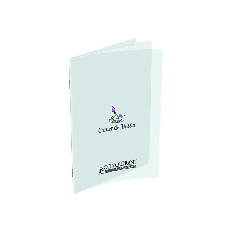 3020120002330-Conquérant Classique - Cahier de dessin polypro 17 x 22 cm - 32 pages blanches - transpare-P_79397580_1-0