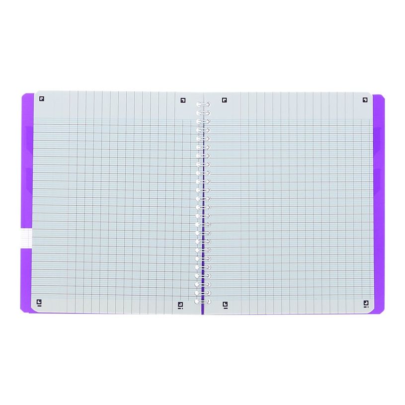 3020120013992-Oxford Openflex - Cahier polypro à spirale 17 x 22 cm - 100 pages - grands carreaux (Seyes) - disponib-P_79397585_1-9