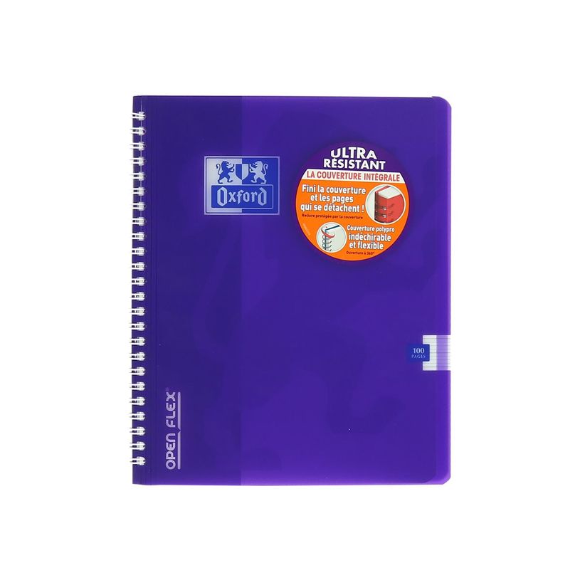 3020120013992-Oxford Openflex - Cahier polypro à spirale 17 x 22 cm - 100 pages - grands carreaux (Seyes) - disponib-P_79397585_6-4
