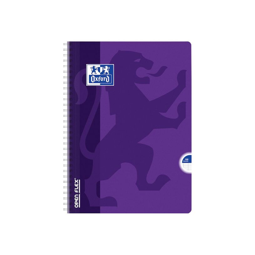 3020120018867-Oxford Openflex - Cahier polypro à spirale A4 (21x29,7 cm) - 100 pages - grands carreaux (Seyes) - disponib-P_79397591_4-2