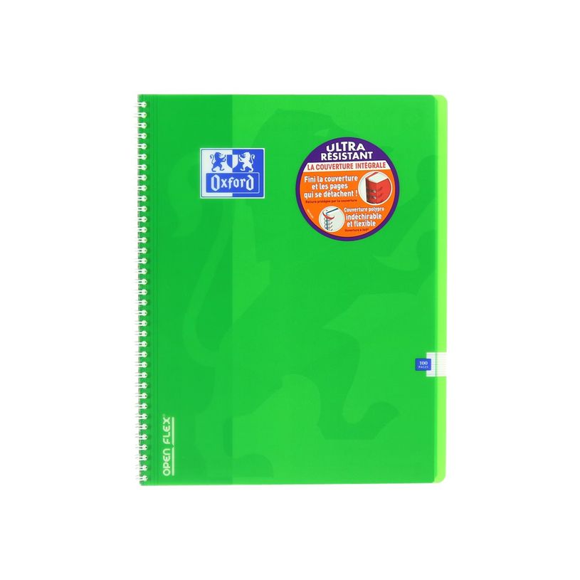 3020120019468-Oxford Openflex - Cahier polypro à spirale 24 x 32 cm - 100 pages - grands carreaux (Seyes) - disponib-P_79397592_4-3