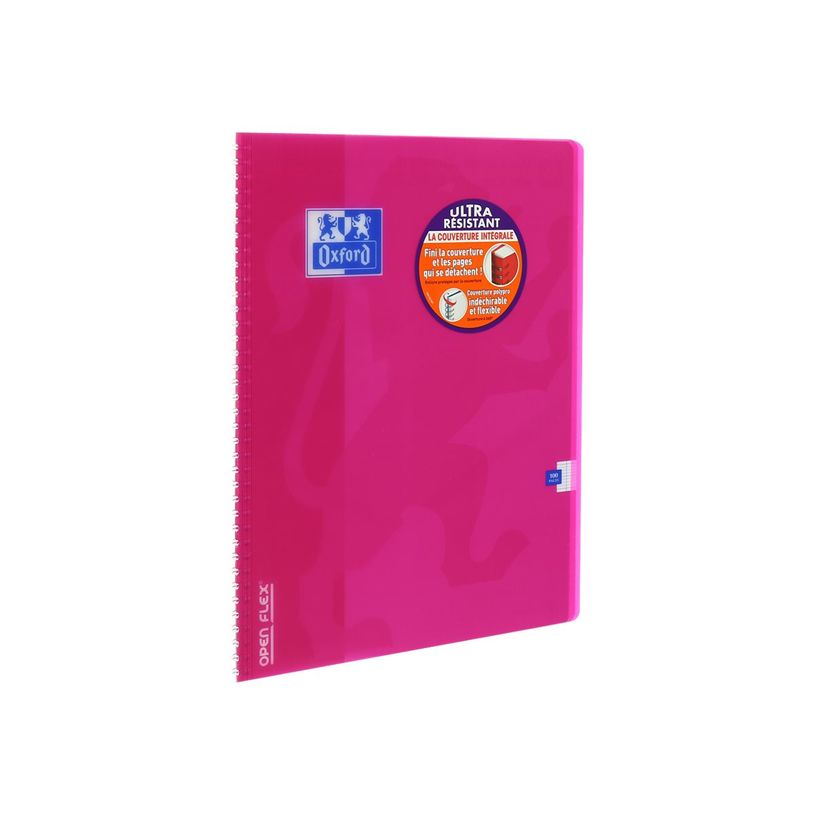 3020120019468-Oxford Openflex - Cahier polypro à spirale 24 x 32 cm - 100 pages - grands carreaux (Seyes) - disponib-P_79397592_5-4