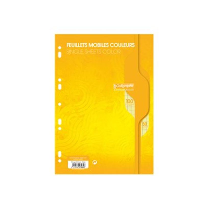 3210330079646-Calligraphe - feuilles simples A4 - 100 pages - grands carreaux (Seyes) - perforées - jaun-P_79397661_1-0