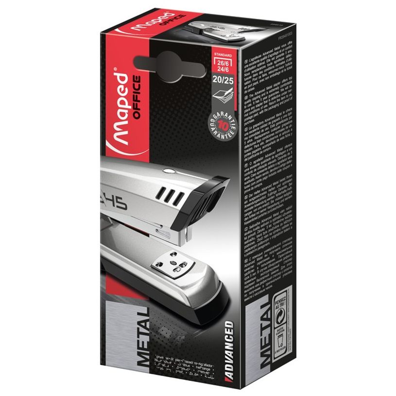 3154143545106-Maped - Agrafeuse Advanced Half Strip A3545 argent - capacité de 25 feuilles - agrafes 24/-P_79397785_1-0