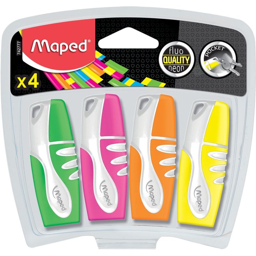3154147427774-Maped Fluo Peps Pocket - Pack de 4 surligneurs - couleurs assorties-P_79397828_1-0