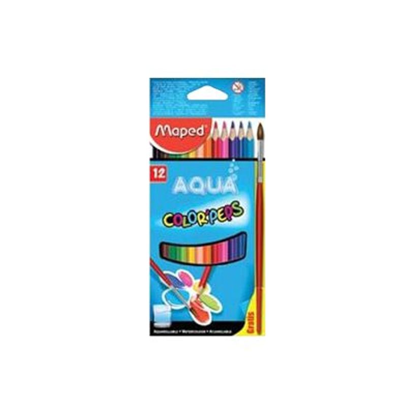 3154148360117-Maped Color'Peps Aqua - 12 Crayons de couleurs aquarellables - couleurs assorties - 2.9 mm-P_79397841_1-0