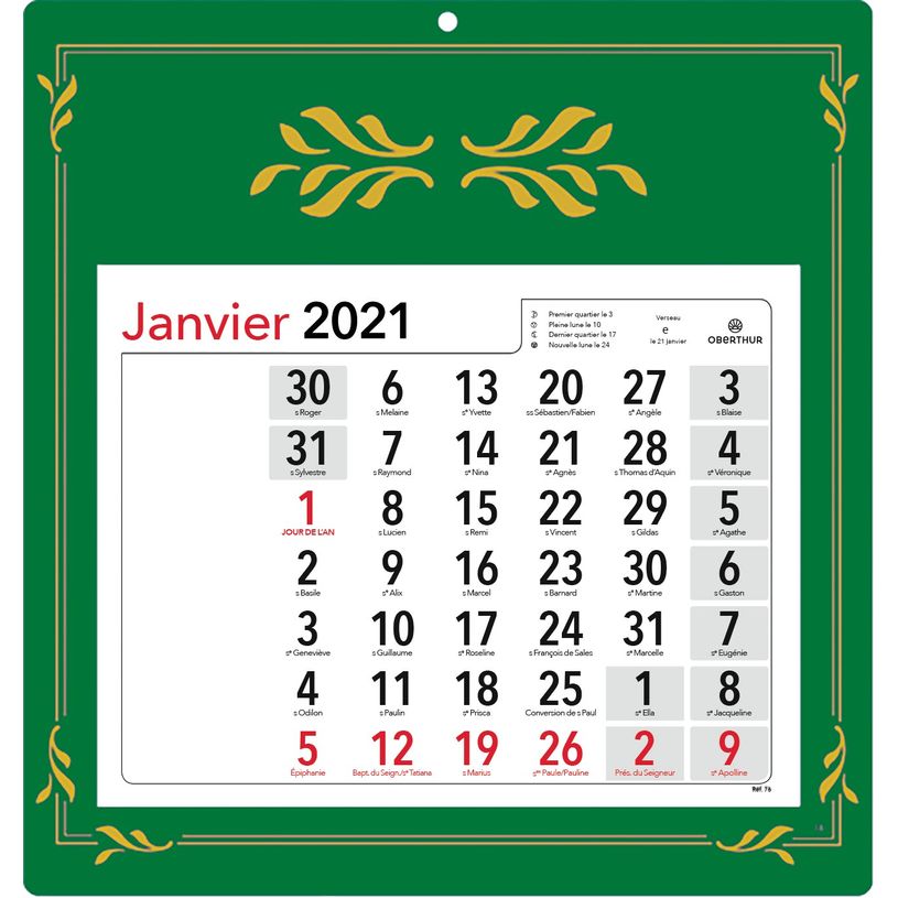 3664447084077-Oberthur - Plaque Skytos mensuel - 29 x 30 cm - disponible dans différentes couleurs-P_79398060_4-3
