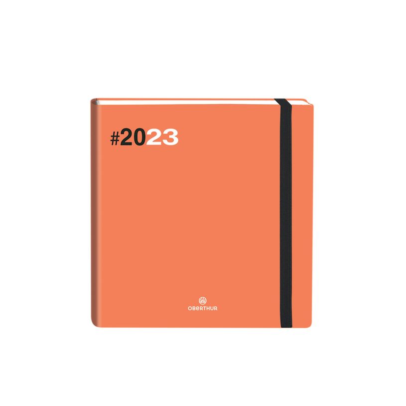 3664447135175-Agenda Flex - 1 semaine sur 2 pages - 16 x 16 cm - corail - Oberthur-P_79398101_2-0