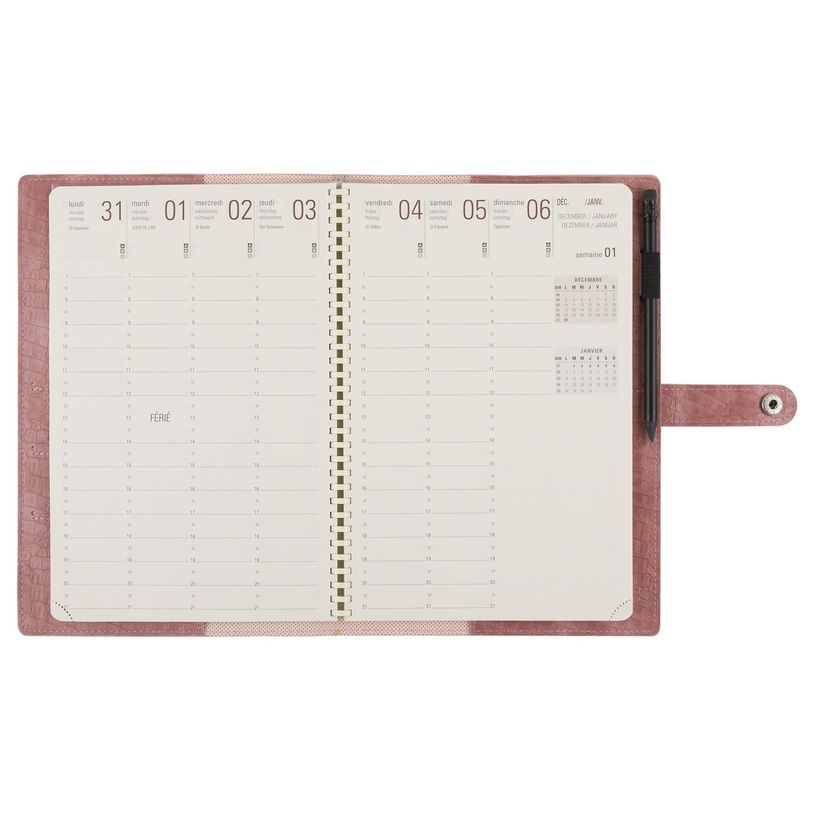 3108728253801-Agenda à spirale Louisiane - 1 semaine sur 2 pages - 17 x 24,5 cm - disponible dans diffé-P_79398111_5-4