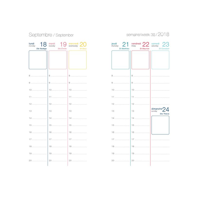 3664447135250-Agenda de poche Flex - 1 semaine sur 2 pages - 9,5 x 17,5 cm - rouge - Oberthur-P_79398122_1-1