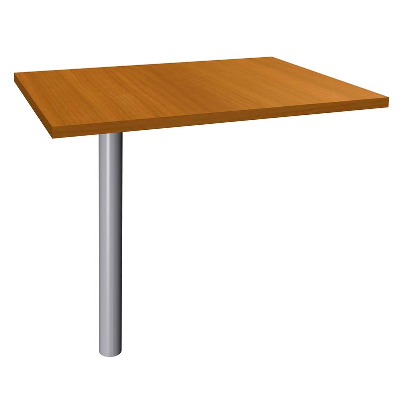 0400793981669-Extension IDRA/DUAL sur pied tube - 80 x 60 cm - Pied alu - plateau imitation Merisier-P_79398166_1-0