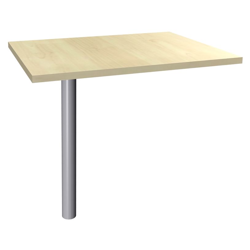 3253310148130-Extension IDRA/DUAL sur pied tube - 80 x 60 cm - Pied alu - plateau imitation Erable-P_79398169_1-0