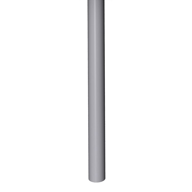 3253310148161-Extension IDRA/DUAL sur pied tube - 80 x 60 cm - Pied alu - plateau Blanc perle-P_79398172_2-1