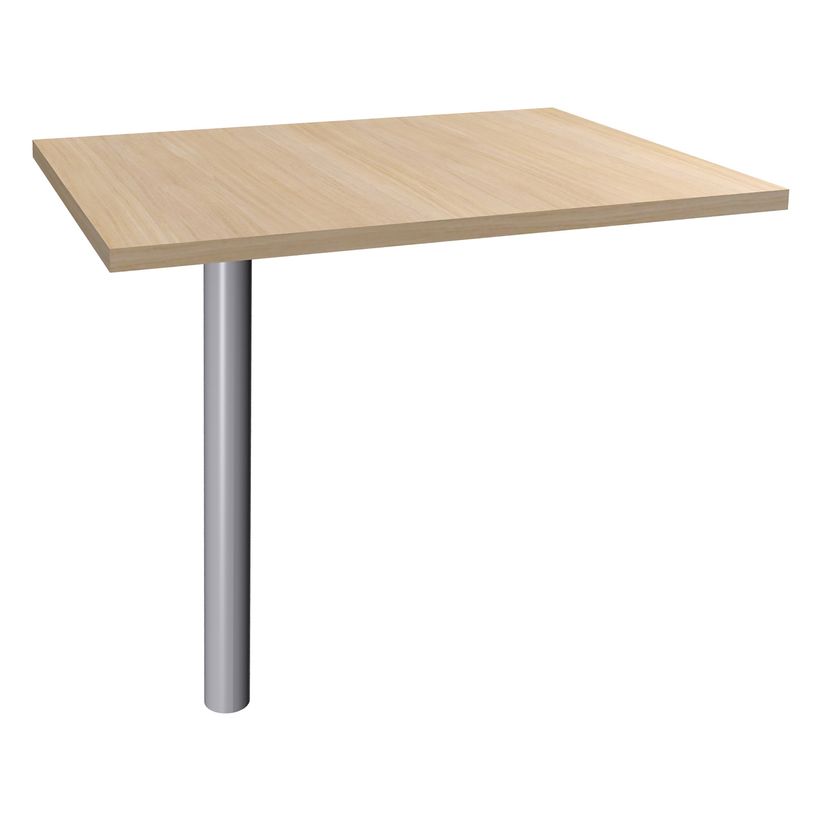 3253310148185-Extension IDRA/DUAL sur pied tube - 80 x 60 cm - Pied alu - plateau imitation Chêne clair-P_79398174_1-0