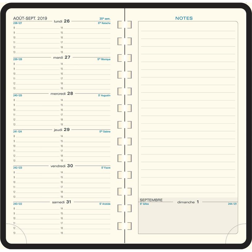 3660942049740-Agenda de poche spiralé Winner Espace 17S - 1 semaine sur 2 pages - 9 x 17,5 cm - disponible dans différentes cou--3