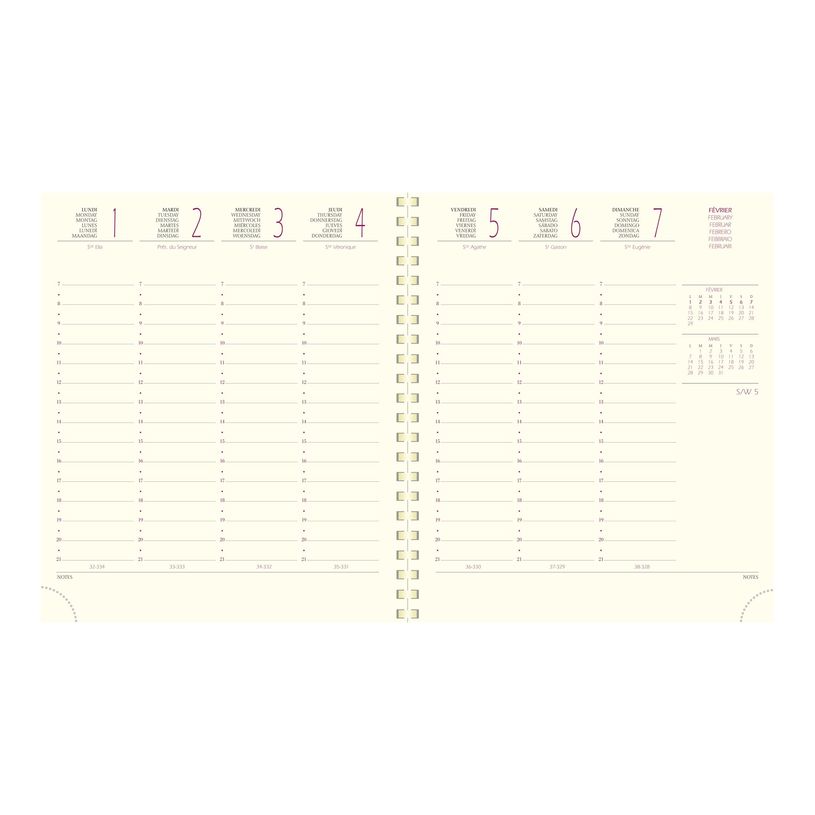 3660942049771-Agenda de bureau spiralé Duo Kaa Eurotime 18S - 1 semaine sur 2 pages - 15 x 17 cm - disponible dans diff-P_79398220_1-8