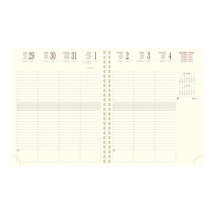 3660942049801-Agenda de bureau spiralé Duo Kaa Eurotime 22S - 1 semaine sur 2 pages - 18,5 x 22,5 cm - disponible dans dif-P_79398223_12-9