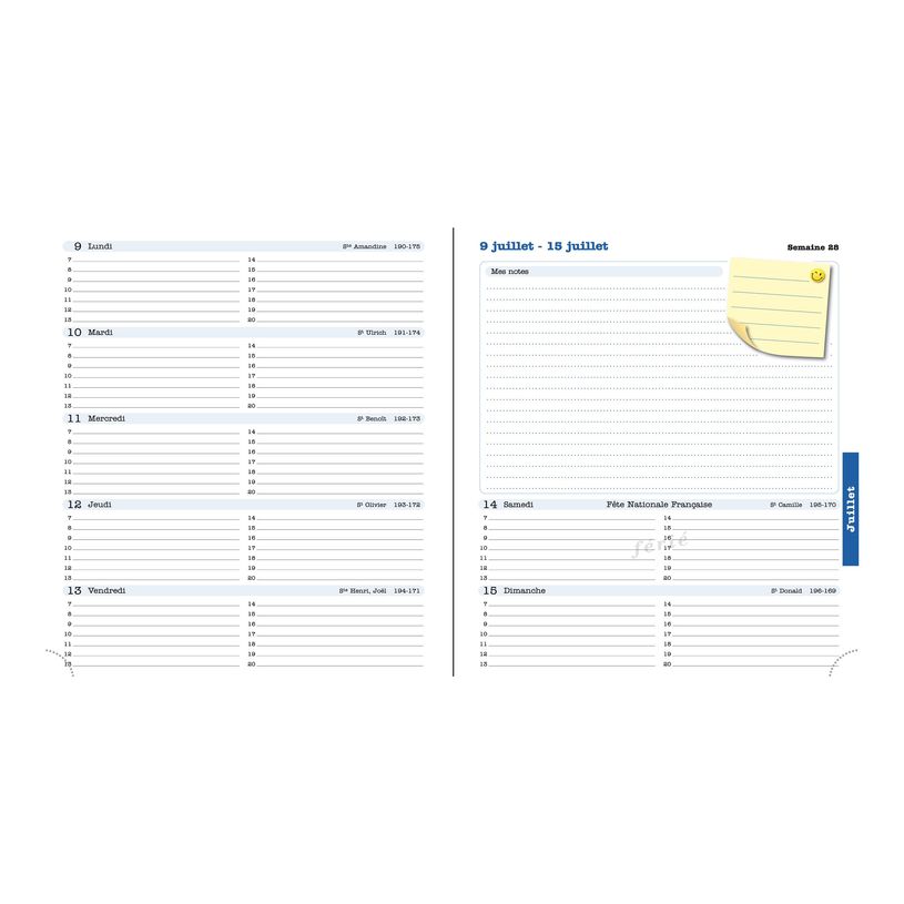 3660942124362-Agenda Flora Lady 18 - 1 semaine sur 2 pages - 15 x 17 cm - disponible dans différentes c-P_79398239_2-18
