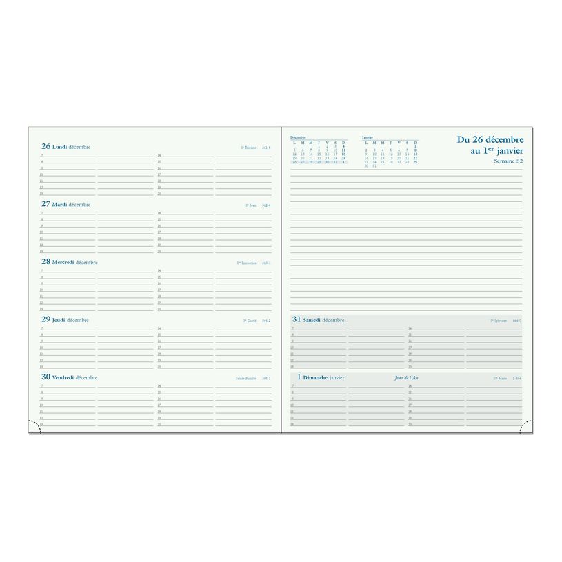 3660942004527-Agenda de bureau Barbara Espace 22 - 1 semaine sur 2 pages - 18,5 x 22,5 cm - disponible dans diff-P_79398240_1-5