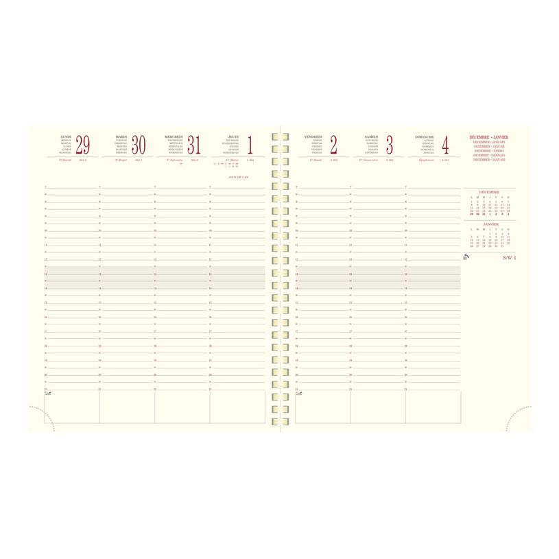 3660942049849-Agenda de bureau spiralé Duo Kaa Eurotime 27S - 1 semaine sur 2 pages - 21 x 27 cm - disponible dans dif-P_79398241_10-6