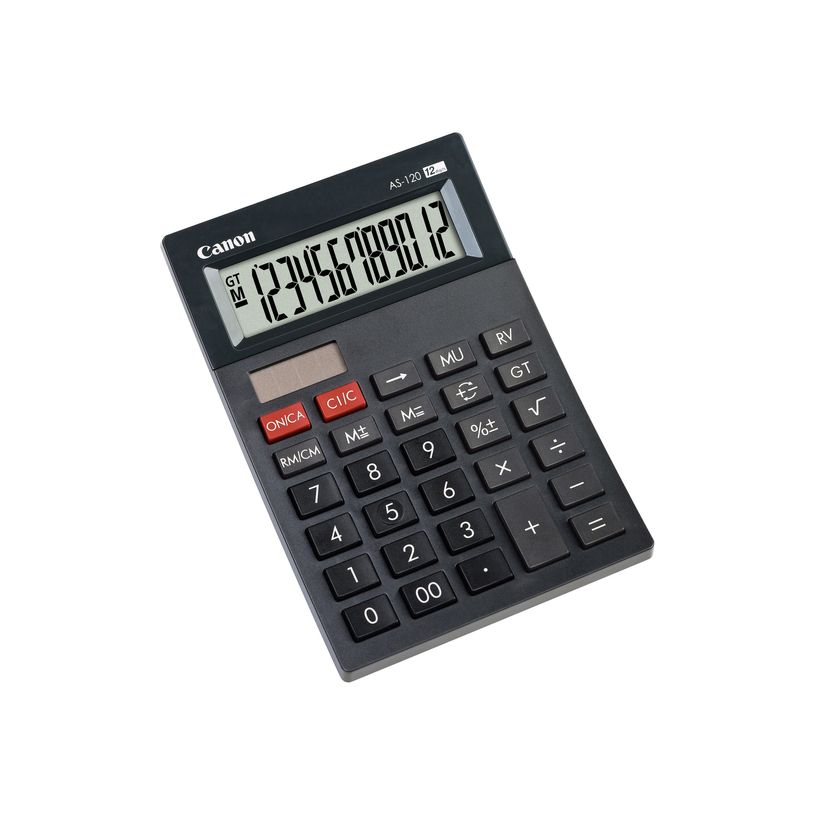 4960999673608-Calculatrice de bureau Canon AS-120 - 12 chiffres - alimentation batterie et solaire-P_79398287_4-0