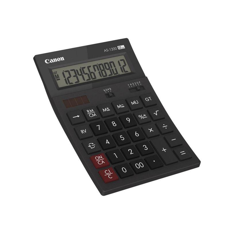 4960999673677-Calculatrice de bureau Canon AS-1200 - 12 chiffres - alimentation batterie et solaire-P_79398288_4-0