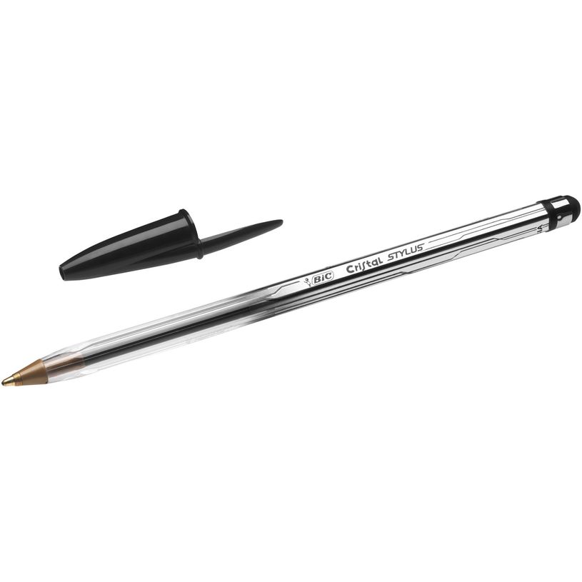 3086123344341-BIC Cristal Stylus - Stylo à bille - noir - 1 mm-P_79398783_2-1