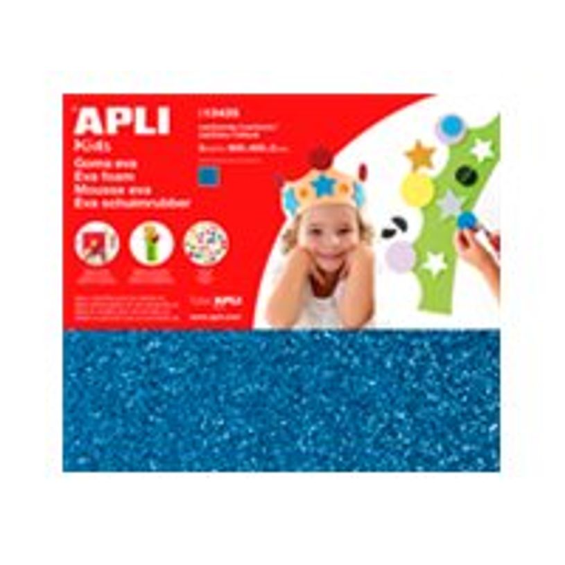 8410782131786-APLI kids - 1 feuille mousse - EVA - 60 x 40 x 0.2 cm - rouge à paillettes-P_79398818_1-0